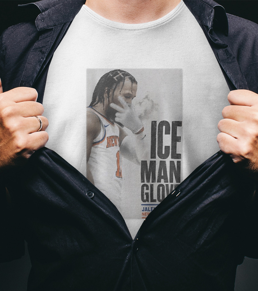 Jalen Brunson Ice Man Glove New York Knicks Clutch T-Shirt