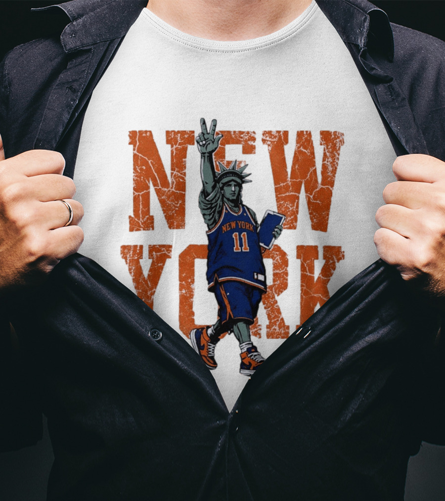 Jalen Brunson New York Knicks NBA Liberty 11 T-Shirt