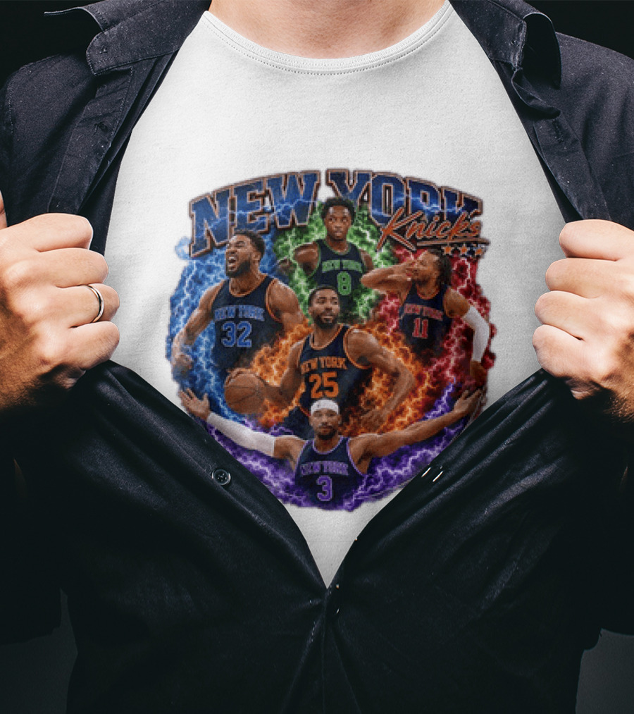 New York Knicks Karl Anthony Towns OG Anunoby Mikal Bridges Jalen Brunson Josh Hart T-Shirt