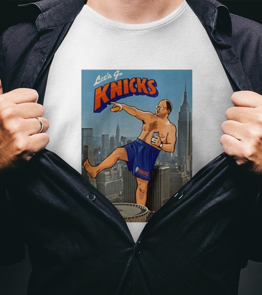 Let's Go Knicks New York George Costanza Statue Of Liberty T-Shirt