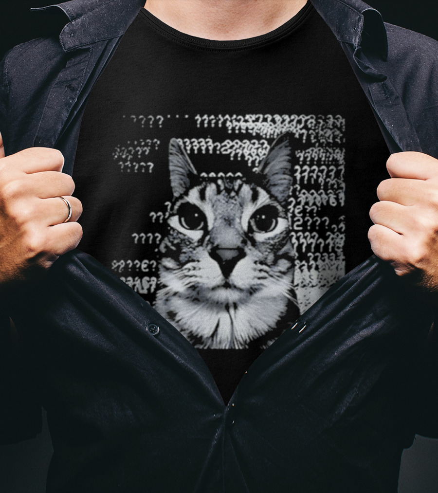 Cat Question Marks T-Shirt