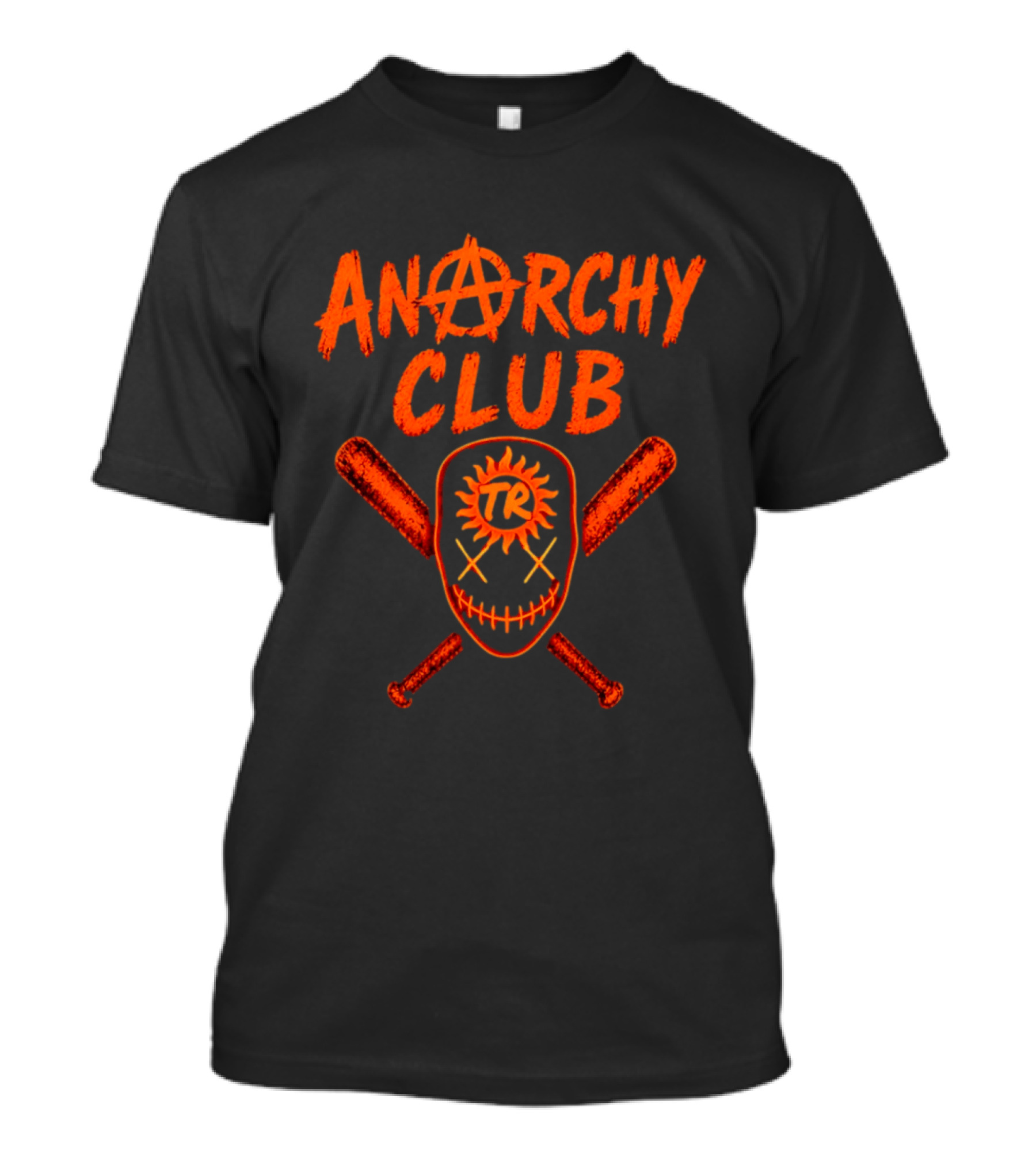 Anarchy Club Masked Face TR Crossed Bats T-Shirt