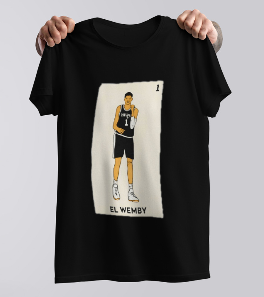El Wemby Victor Wembanyama San Antonio Spurs Basketball 1 NBA Card T-Shirt