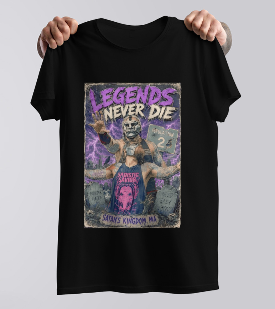 Legends Never Die Sadistic Savior Satan's Kingdom MA Penta El Zero Miedo T-Shirt