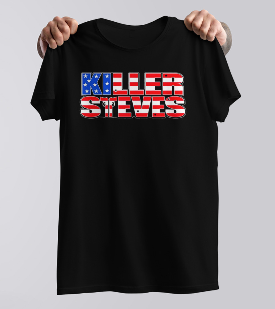 Killer Steves American Flag Stars And Stripes T-Shirt