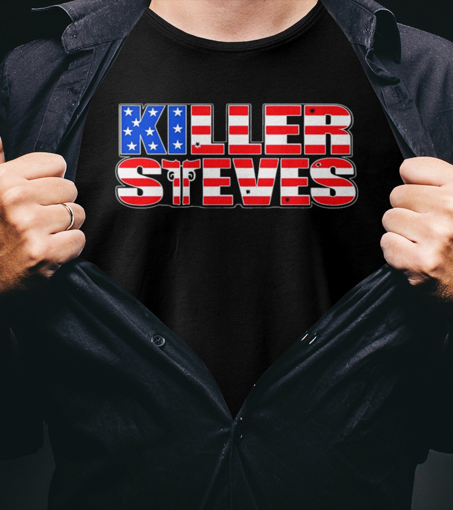 Killer Steves American Flag Stars And Stripes T-Shirt