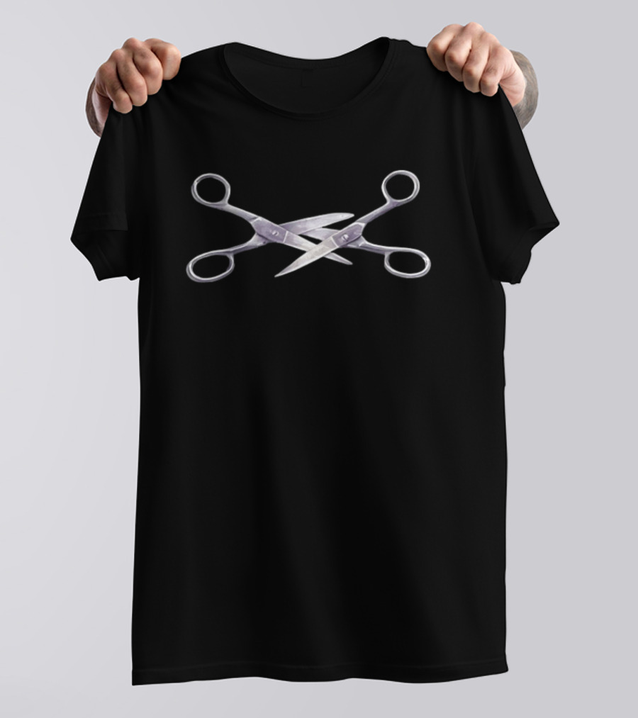 Scissors Crossed Metal Blades T-Shirt
