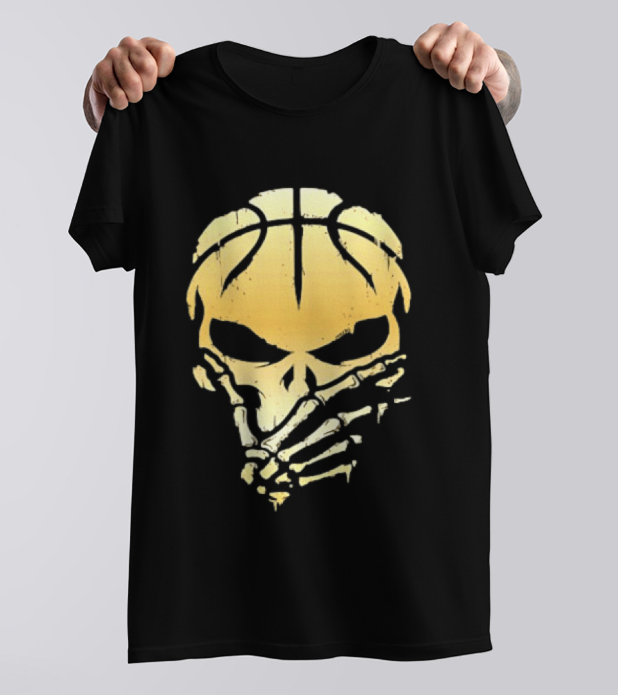 The Brunisher Gold Jalen Brunson Knicks Skull Basketball T-Shirt