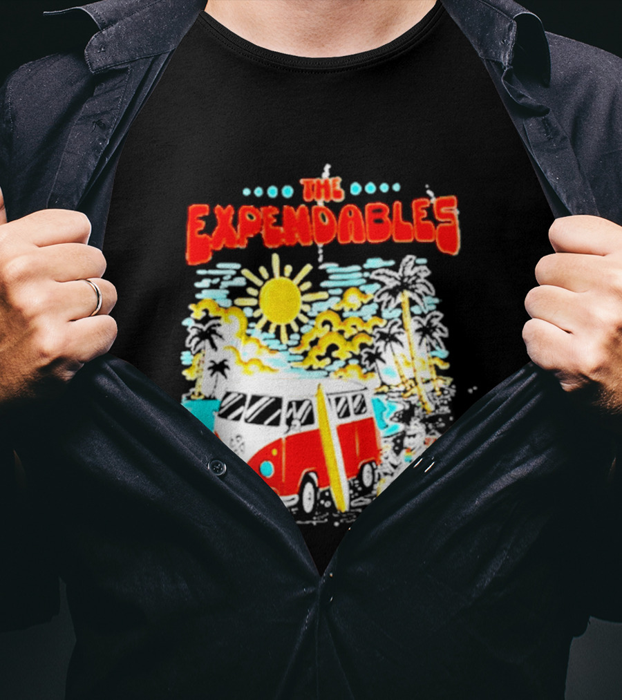 The Expendables Santa Cruz California Surf Van Beach Scene T-Shirt
