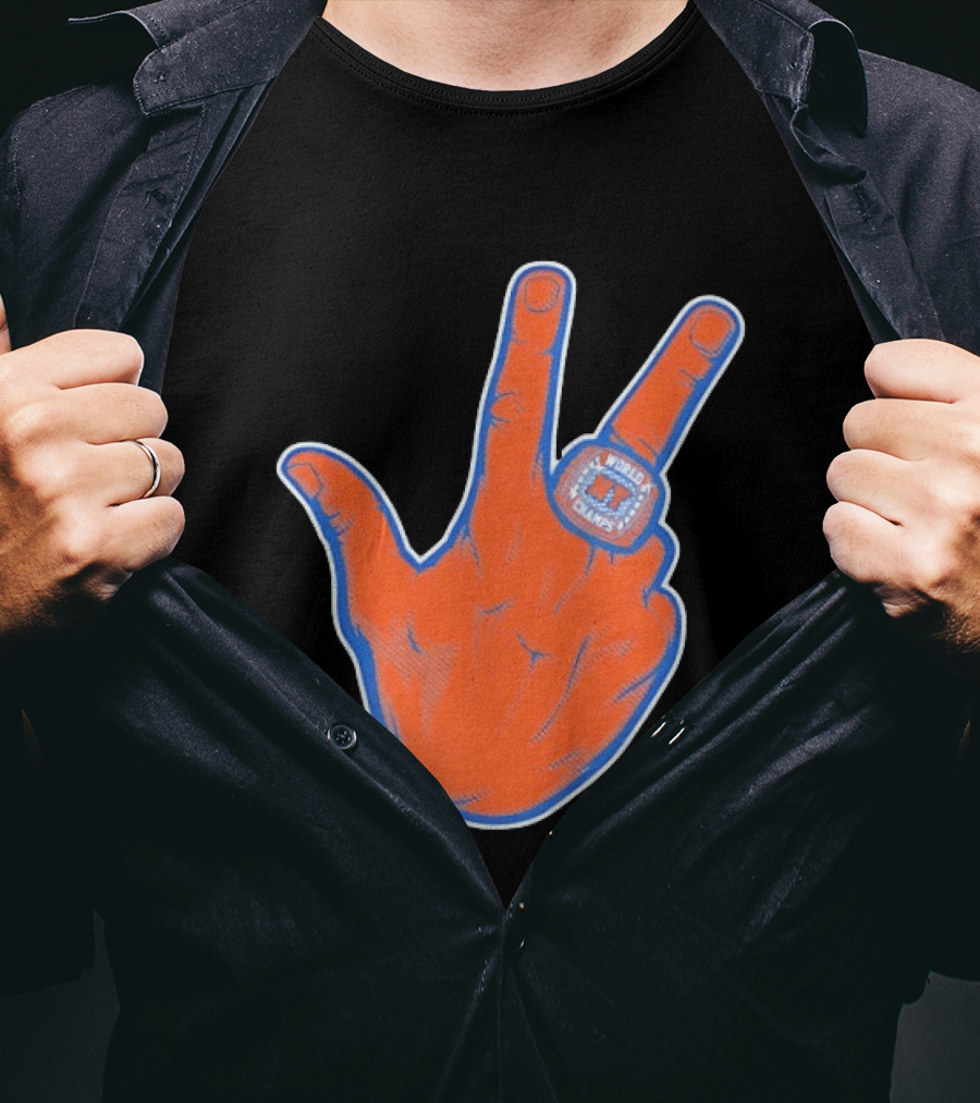 New York Knicks Jalen Brunson Peace Sign Ring Basketball Champion T-Shirt