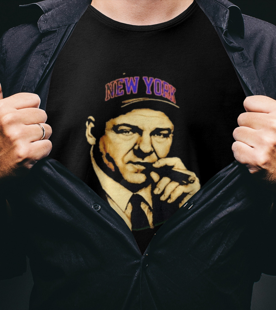 Tony Soprano Cigar New York Knicks Basketball Iconic Fusion T-Shirt