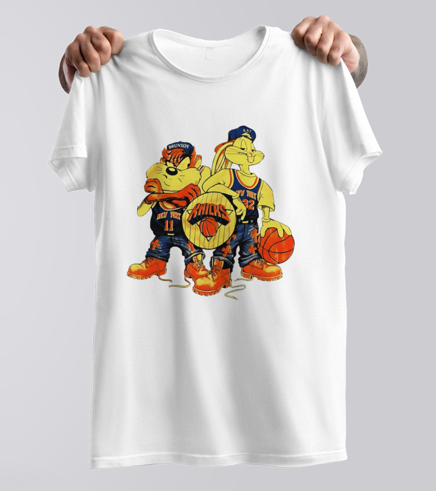New York Knicks Bugs Bunny Taz NBA Finals Players Madison Square Garden T-Shirt