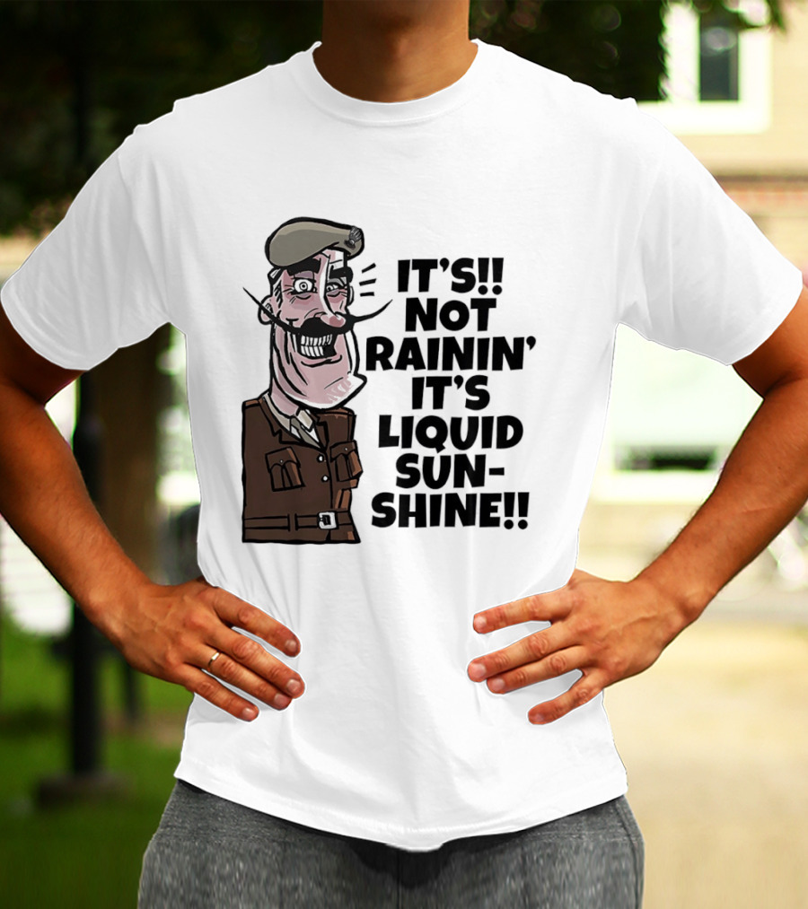 Field Marshal Montgomery It's Not Rainin' It's Liquid Sunshine British Army Vintage Humor T-Shirt