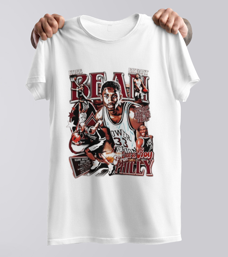Kobe Bryant Bean Lower Merion High School Just A Boy From Philly 33 Jersey Basketball Legends T-Shirt