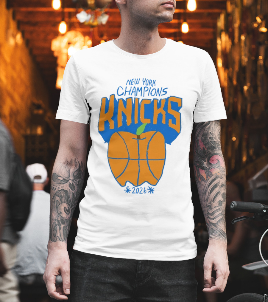New York Champions Knicks Big Apple 2026 T-Shirt