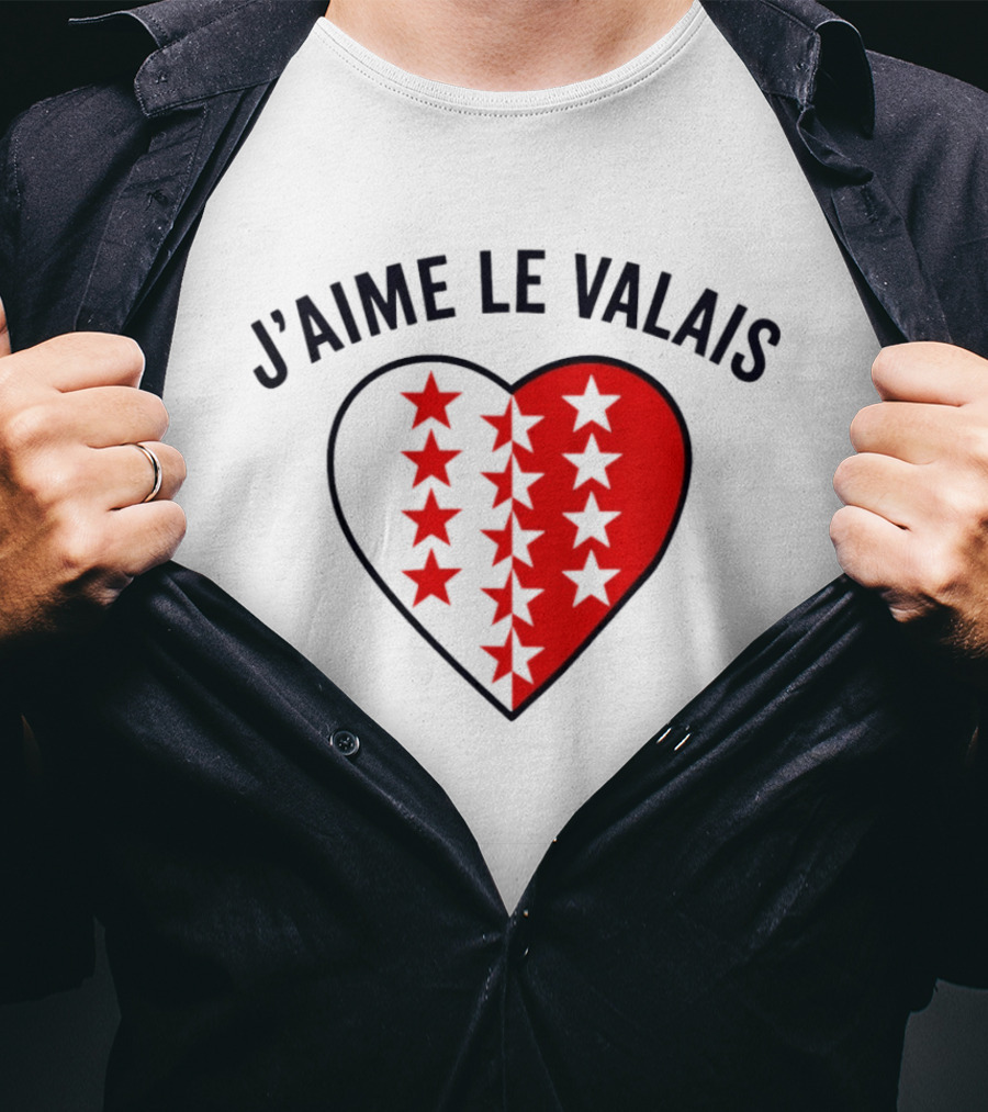 J'aime Le Valais Heart Stars T-Shirt