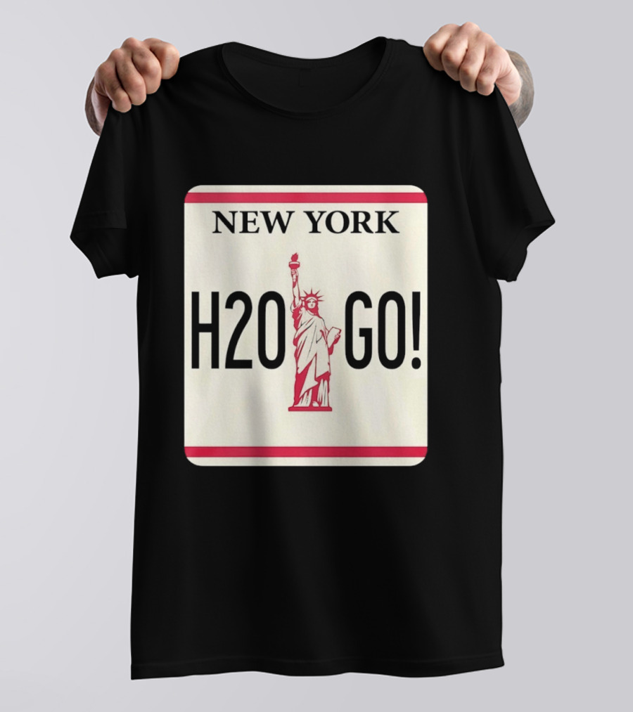 New York H2O Go License Plate Statue Of Liberty T-Shirt