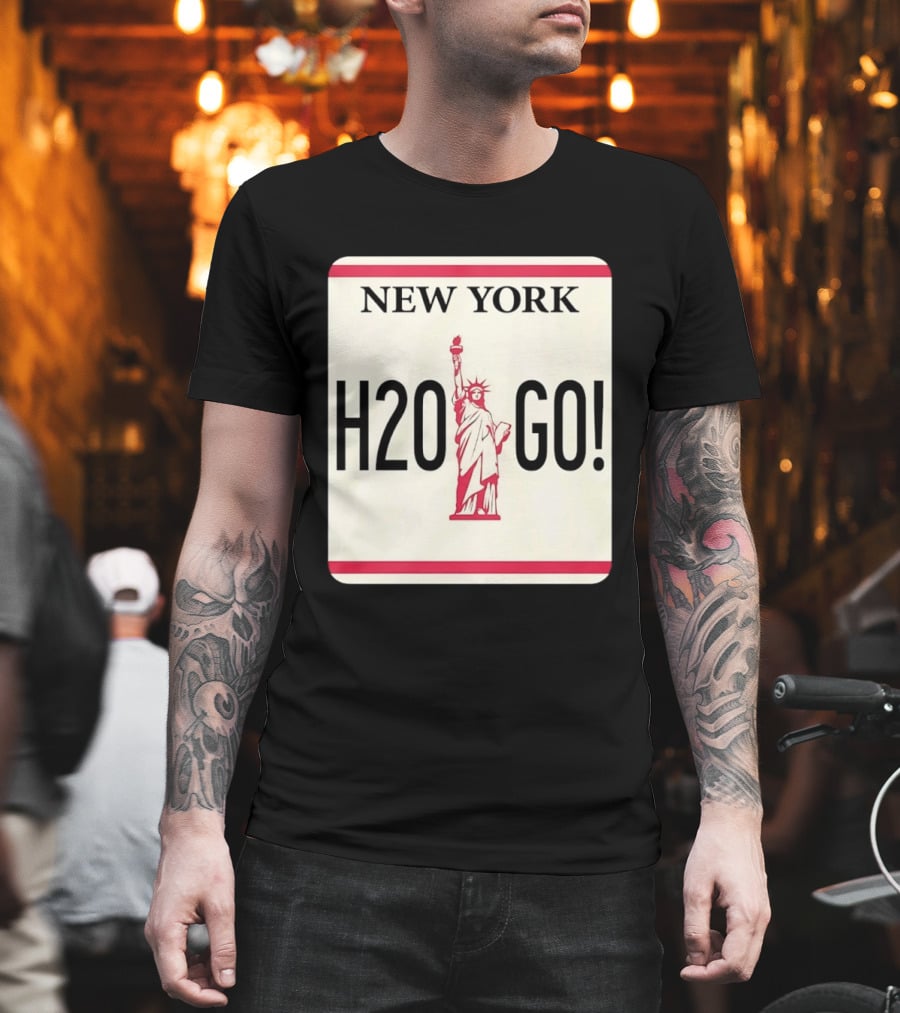 New York H2O Go License Plate Statue Of Liberty T-Shirt
