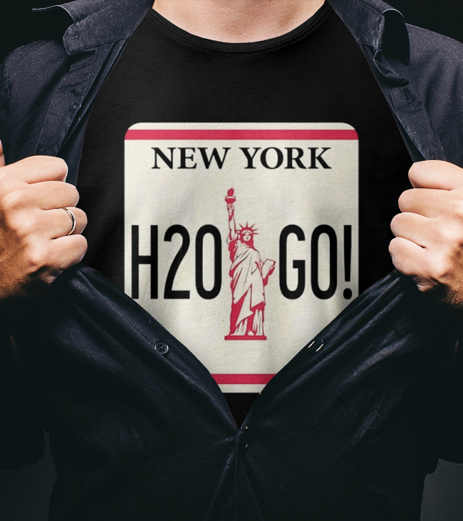 New York H2O Go License Plate Statue Of Liberty T-Shirt