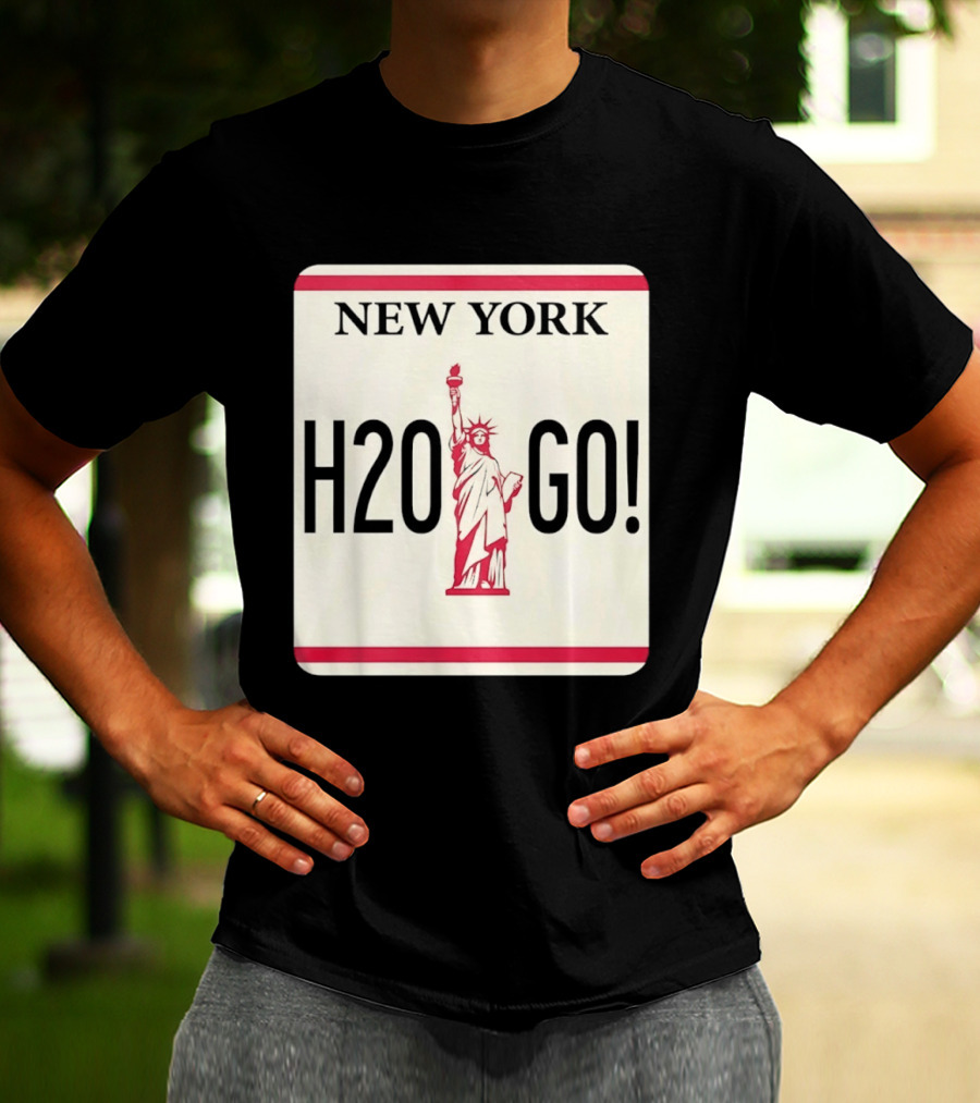 New York H2O Go License Plate Statue Of Liberty T-Shirt
