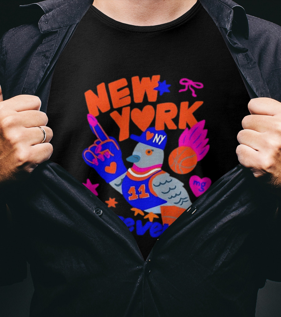 New York Knicks Jalen Brunson Pigeon Love Forever T-Shirt