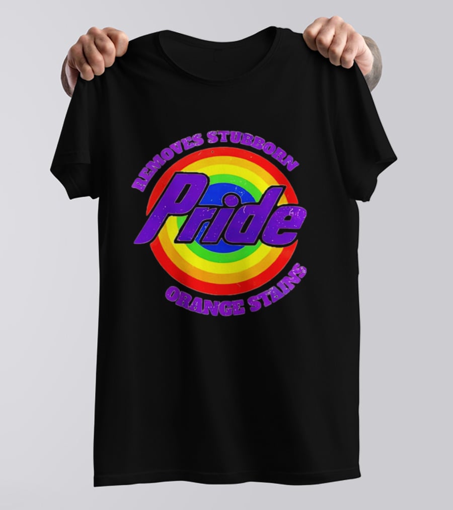Pride Removes Stubborn Orange Stains Rainbow Circle T-Shirt