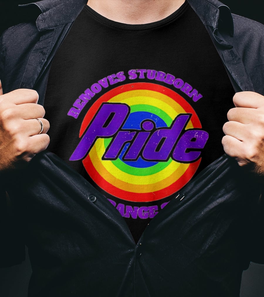 Pride Removes Stubborn Orange Stains Rainbow Circle T-Shirt