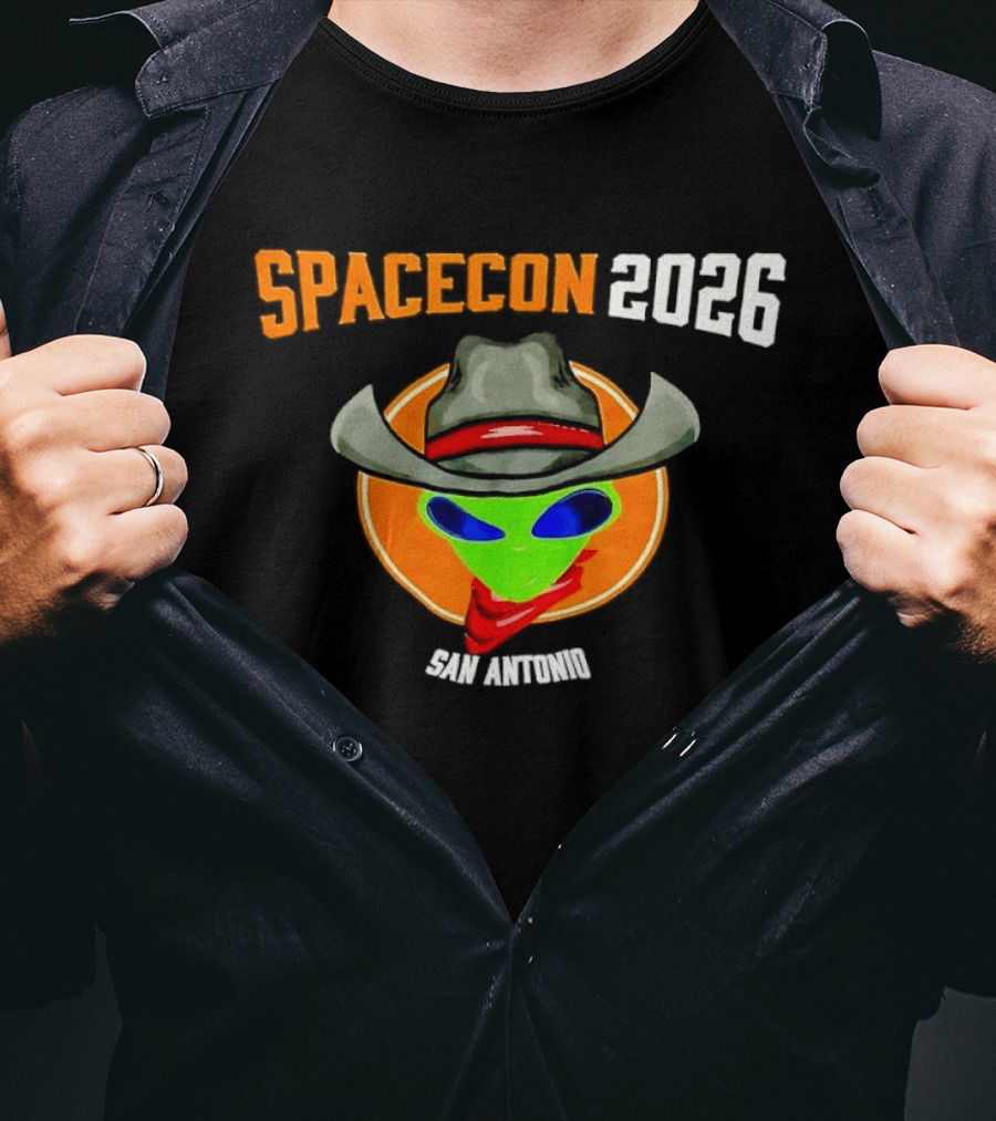 Spacecon 2026 San Antonio Alien Cowboy T-Shirt
