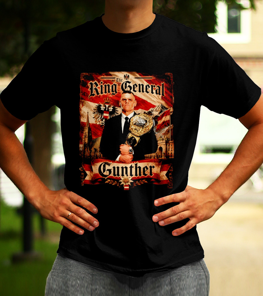 The Ring General Gunther Wrestling Champion With Eagle And Flag T-Shirt