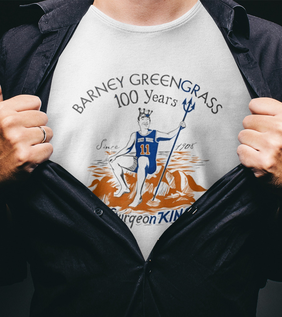 Adam Sandler Wearing Barney Greengrass 100 Years The Sturgeon King Jalen Brunson T-Shirt
