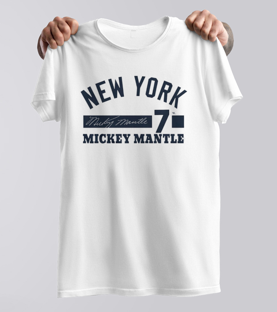 New York Yankees Mickey Mantle Number 7 T-Shirt