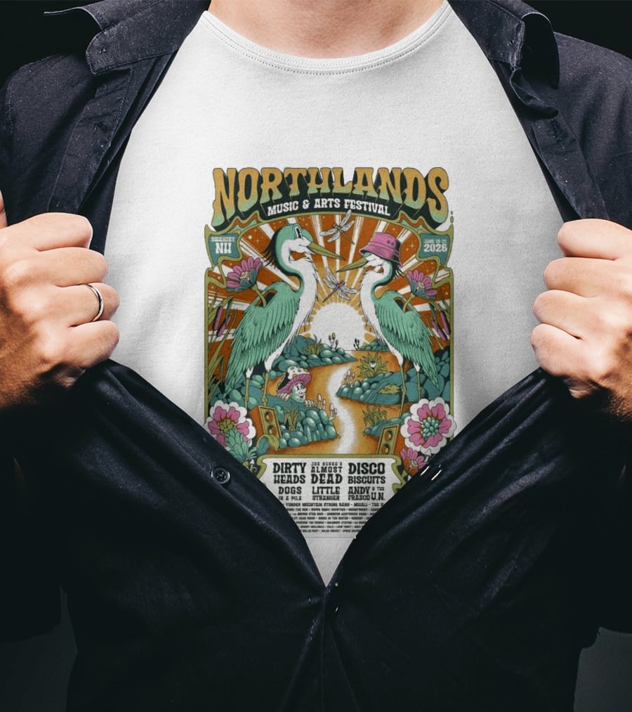 Northlands Music Arts Festival 2026 Swanzey NH Dirty Heads Disco Biscuits T-Shirt
