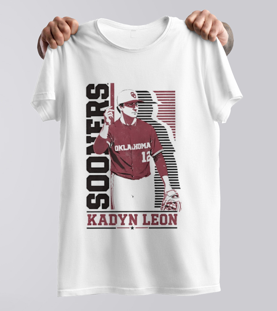 Oklahoma Sooners Kadyn Leon Baseball Player T-Shirt