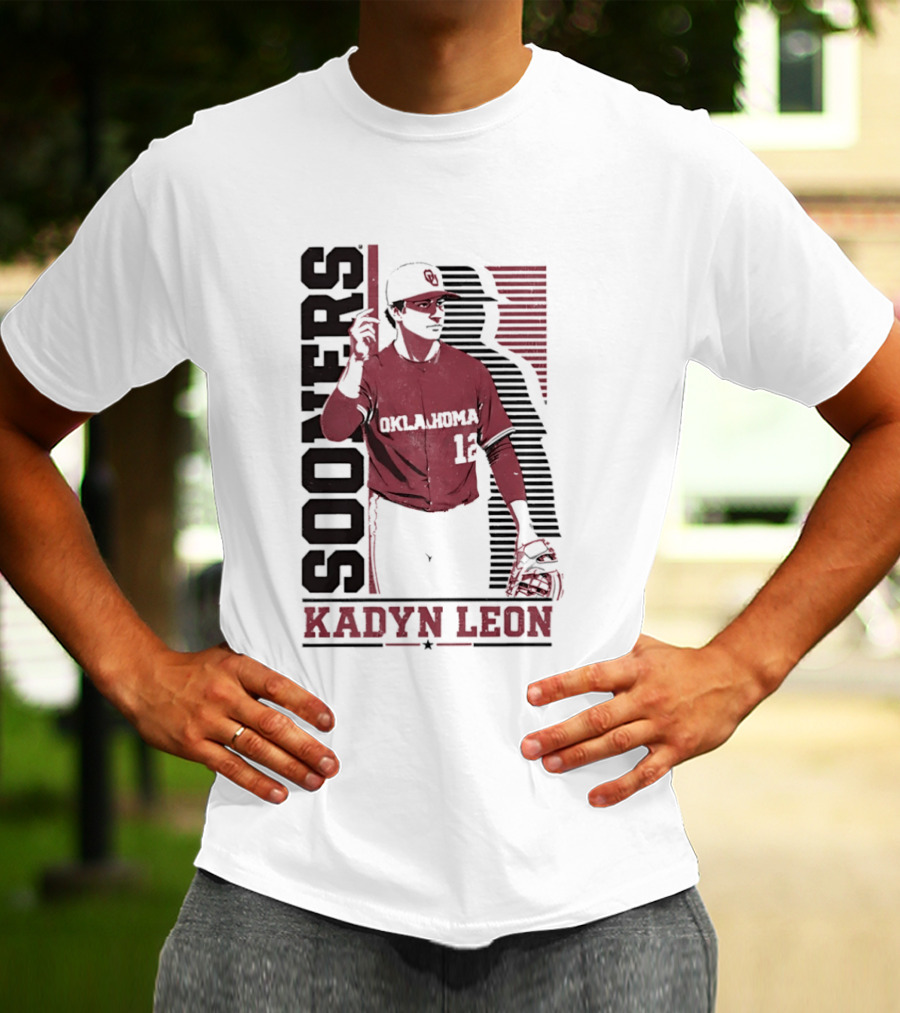 Oklahoma Sooners Kadyn Leon Baseball Player T-Shirt