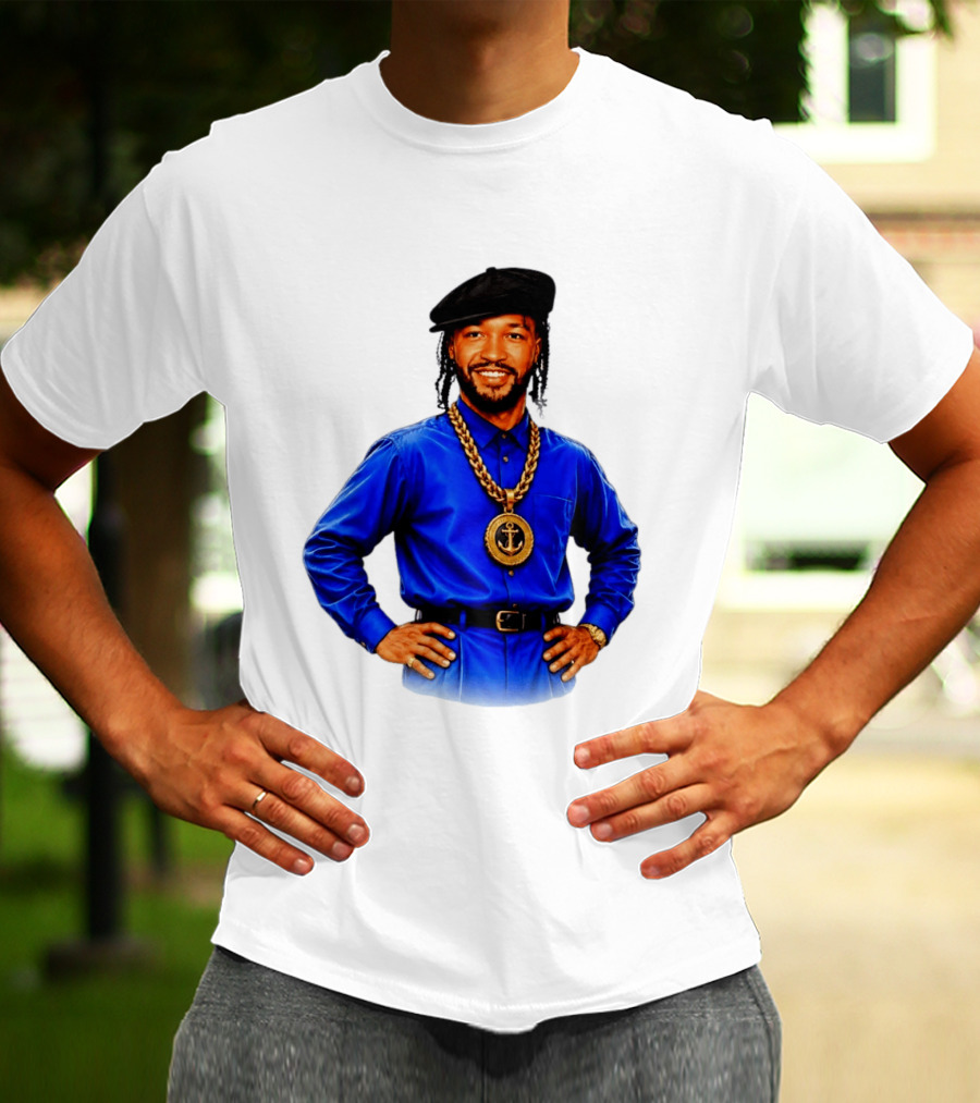 Jalen Brunson NY Knicks Always Business Never Personal Anchor Chain Beret Outfit T-Shirt