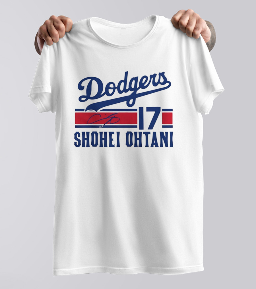 Dodgers Shohei Ohtani 17 Signature Number T-Shirt