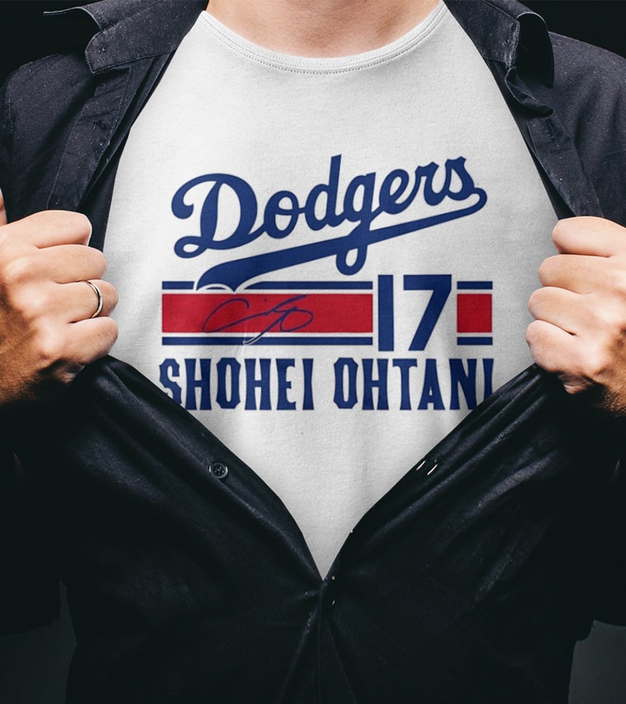 Dodgers Shohei Ohtani 17 Signature Number T-Shirt