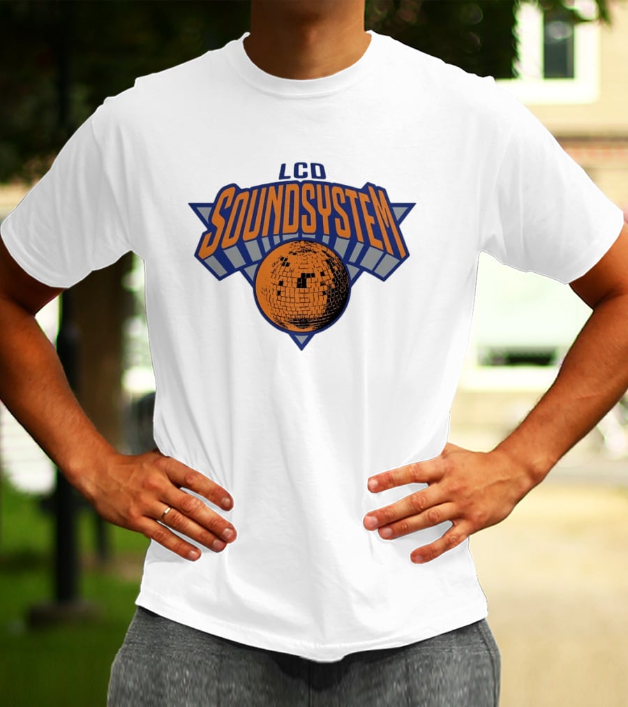 LCD Soundsystem Basketball Inspired New York Knicks Disco Ball T-Shirt