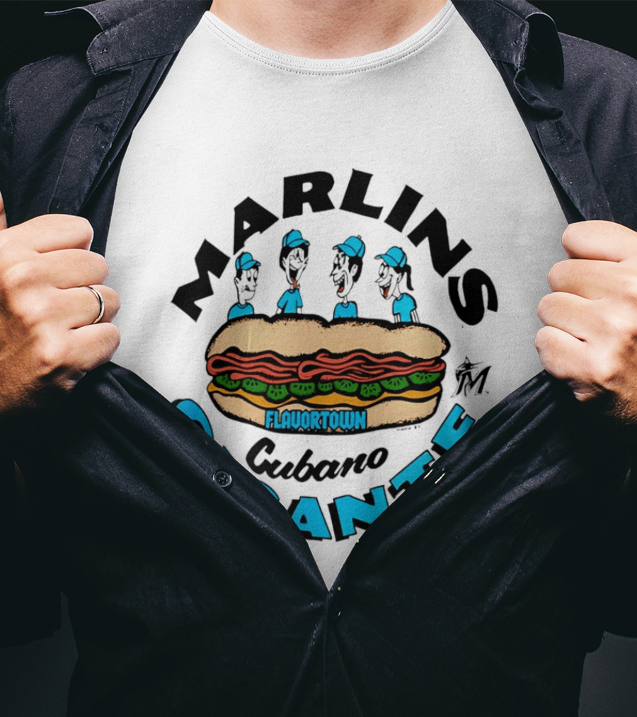Marlins Cubano Gigante Flavortown Sandwich $1 T-Shirt