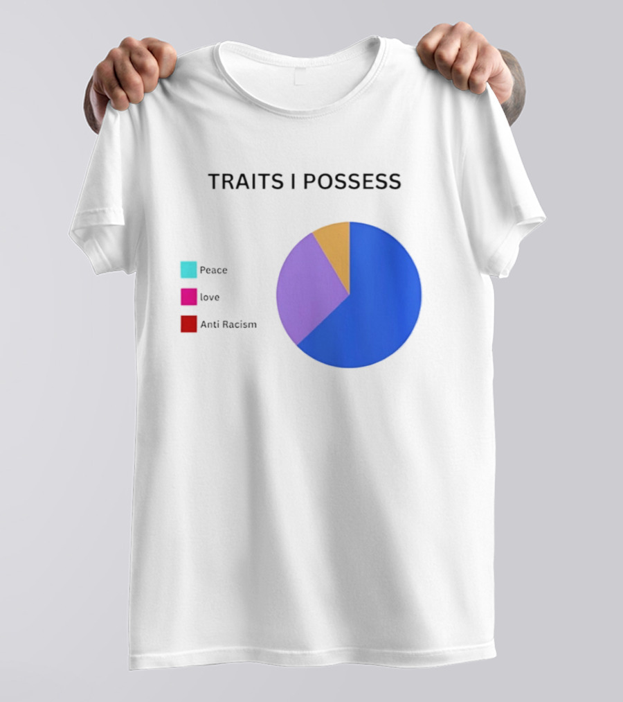 TRAITS I POSSESS Peace Love Anti Racism Chart T-Shirt