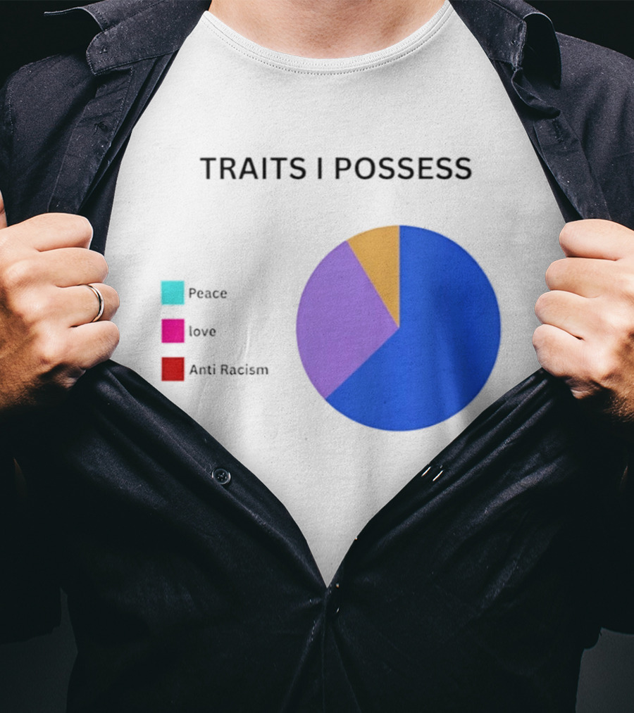 TRAITS I POSSESS Peace Love Anti Racism Chart T-Shirt