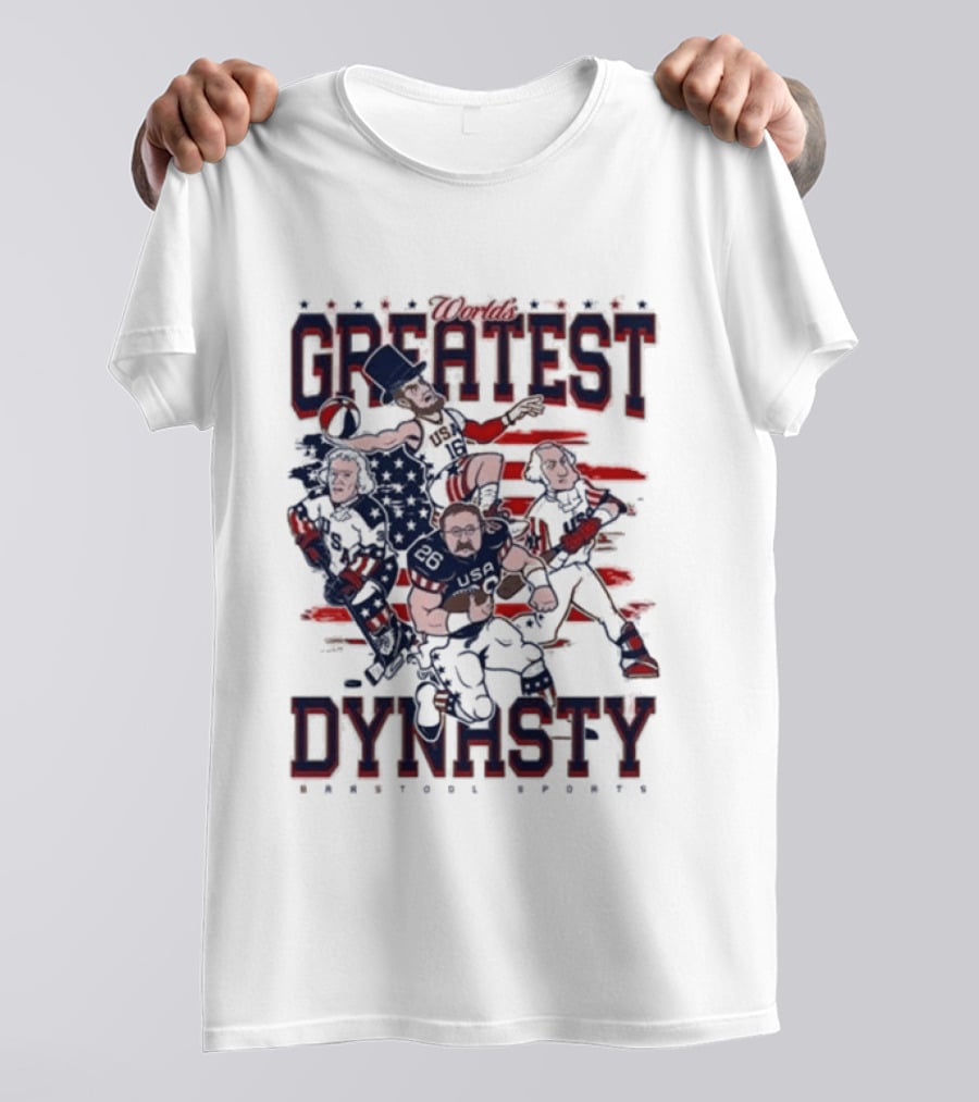 USA World's Greatest Dynasty Founding Fathers 4th Of July Celebration T-Shirt