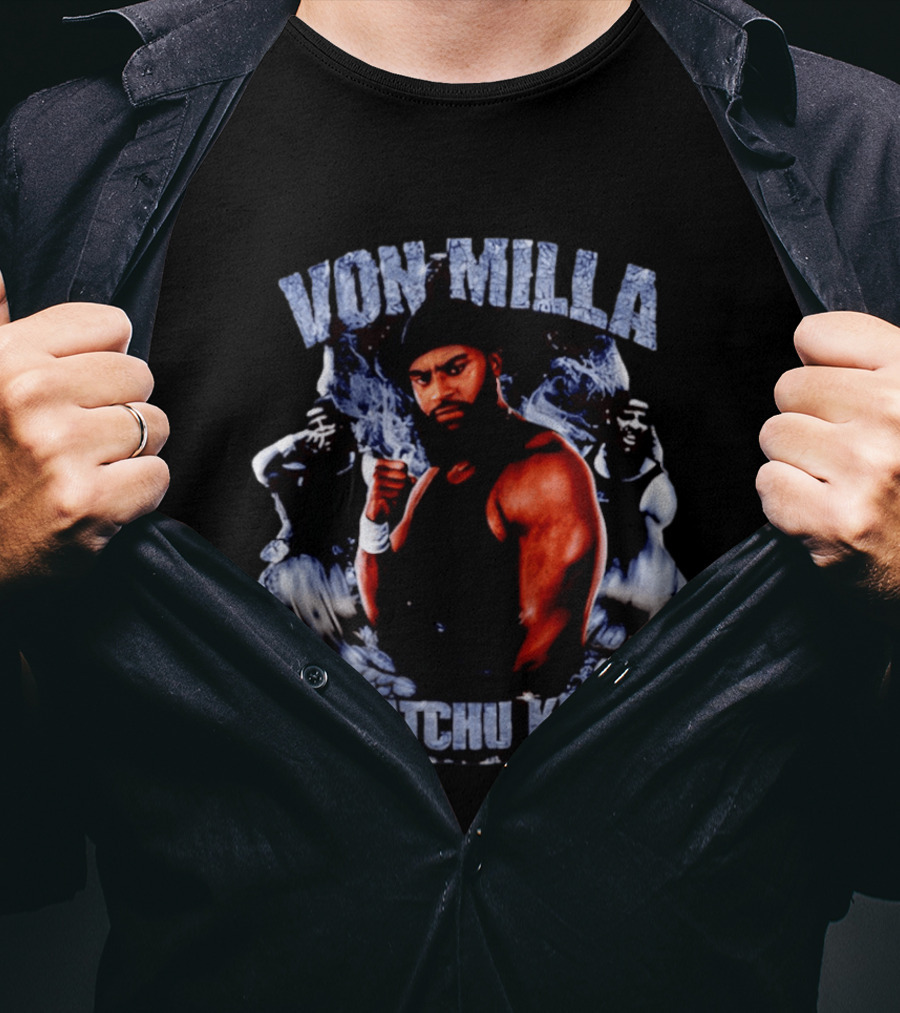 Von Milla Whatchu Kno Fighter Collage T-Shirt