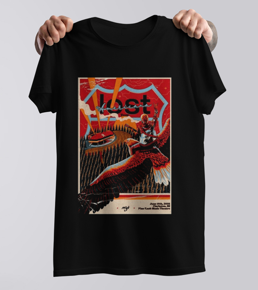 MCK Lost Americana Tour June 16 2026 Clarkston MI Pine Knob Music Theatre T-Shirt