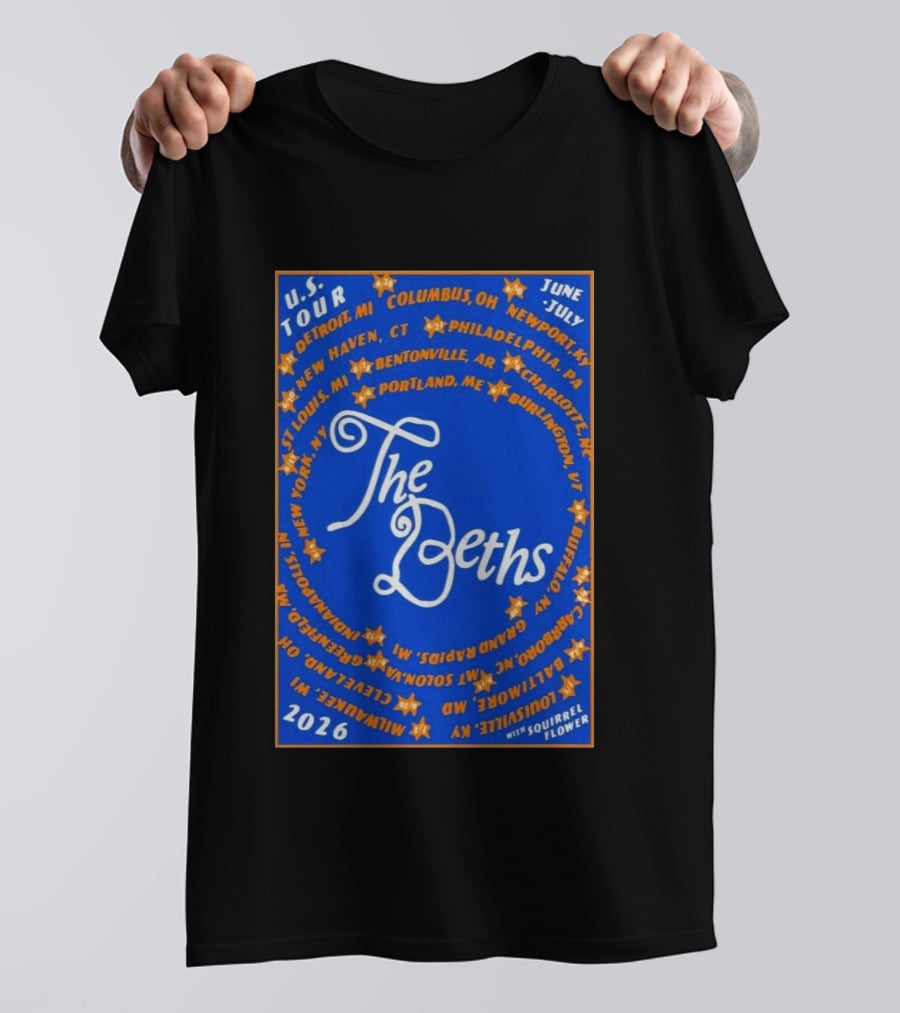 The Beths US Tour 2026 Cities June July With Squirrel Flower T-Shirt