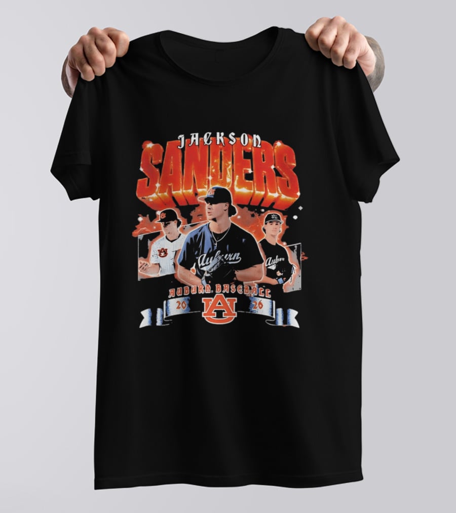 Jackson Sanders Auburn Baseball 2026 T-Shirt