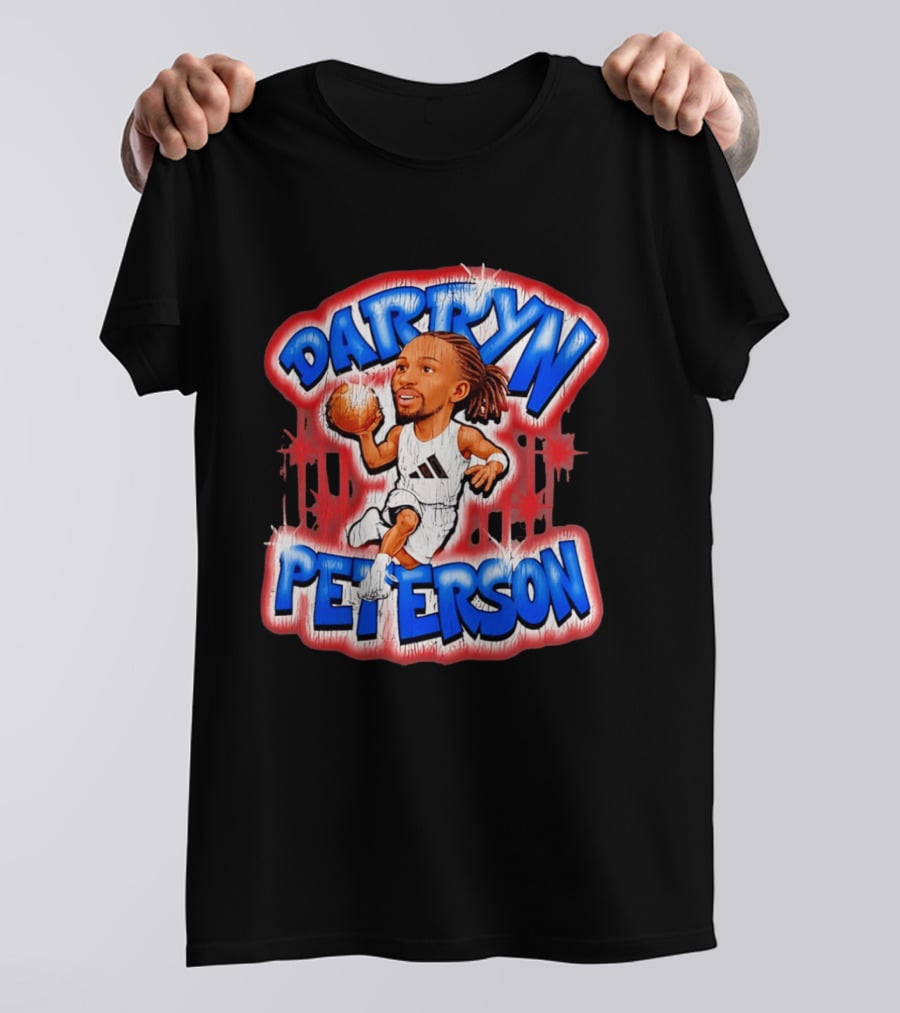 Darryn Peterson Kansas Jayhawks Basketball Caricature T-Shirt