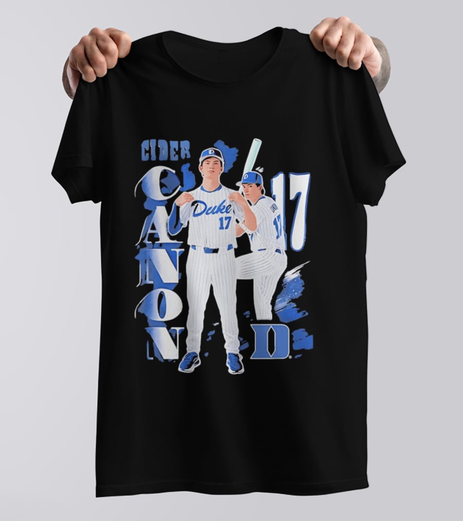 Duke Blue Devils Cider Canon 17 Baseball Team T-Shirt