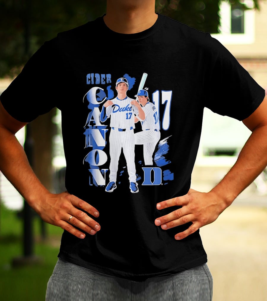 Duke Blue Devils Cider Canon 17 Baseball Team T-Shirt