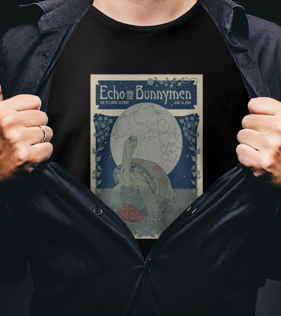 Echo And The Bunnymen The Fillmore Detroit June 16 2026 Turtle Moon T-Shirt